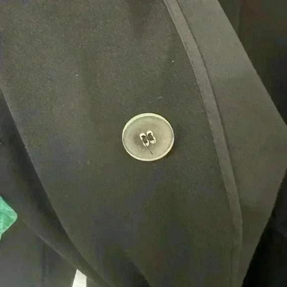 Lane Bryant Black Long  Slimming Fitted Coat With Pockets - Picture 4 of 12